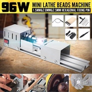 Lathe Beads Machine Mini Woodwork DIY Lathe Standard Set with Carving Cutter Wood Lathe DC 12-24V