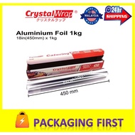 CRYSTAL WRAP ALUMINIUM FOIL BBQ BKERY / HEAVY DUTY BAKING FOIL WRAP