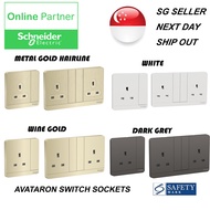 schneider electric avataron single & double switch sockets