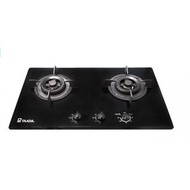 GA751-24B TG 75厘米 嵌入式/座檯式 雙頭煤氣爐 (有時間制 + 獨立中心火 + 銅合金爐頭及鑄鐵爐架)