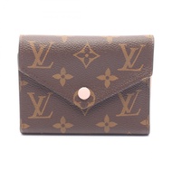 [二手]LOUIS VUITTONPortefeuille Victorine 三折錢包，Monogram Rose Ballerine M62360，Rose Ballerine 皮革