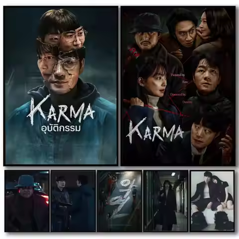 Movies K-Karma Painting Calligraphy Cotton Canvas Wall Art Poster Quality Decor Painting for Living 