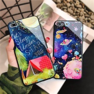 Cartoon Planet Tempered Glass iphone Case for 6/6s/7/8/x/xr/xsmax/11/12/13/plus/splus/mini/max/pro/p