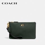 COACH กระเป๋าคล้องมือ Small Wristlet สีเขียว CH818 B4RFT