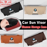 BMW Car Sun Visor Glasses Case Card Ticket Storage Auto Sunglasses Box For BMW M Z4 E89 E85 X5 G05 F
