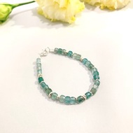 Ops Apatite Silver bracelet -磷灰石/純銀/藍綠色/限定版