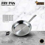 (Stfp0226 Harden) 26cm Golden Flying Fish Harden Stainless Steel Fry Pan