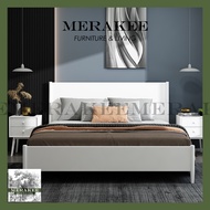 MERAKEE King/Queen Black White Bed Frame Bedroom Furniture BA20