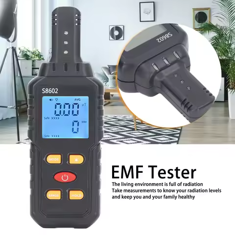 3-in-1 EMF Meter Radia Frequency Meter Radiation Detector Electromagnetic Field Person Radiation Dos