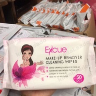 💕 Excue Makeup Remover with collagen Facial Cleaning Wipes - Pembersih Solekan