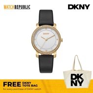 [FREE GIFT] DKNY Astoria Glitz Brown Leather Analog Quartz Watch For Women DK1L065L0025