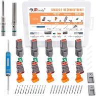 Kit Penyambung 2 Pin JRready Deutsch dengan Kenalan Pepejal Saiz 16(14-20AWG), Penyambung Kalis Air 