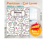 Cat lover folded partition panel standing screen kids partition space divider Cat Lovers Room divide