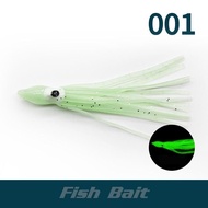 10pcs Luminous Squid Skirts Soft Lure 5cm 6cm 7cm 9cm 10cm 12cm Night Fishing Lure Octopus Glow Rubb