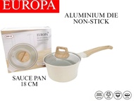 PANCI EUROPA Sauce Pan Marble Panci Susu Anti Lengket + Tutup Kaca