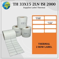 Thermal Barcode Label 33x15 2 Line contains 2000 Print Stickers Price Tag Printer Label XP420 ZJ9200