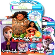 Magic Pictures Coloring Activity Books Set - Moana, Trolls World Tour & Frozen II