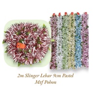 Pastel Tree Motif Slinger 9cm P21/9 - Christmas Slinger - Christmas Tassel - Tree Motif Slinger - 7c