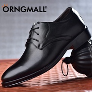 ORNGMALL High Quality Oxfords Shoes for Men Leather Italian Black Formal Shoes Men Lace-Up Dress Shoes Business Office Shoes Plus Size 38-48