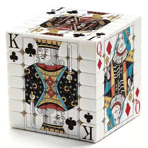 NEW 7x7 Playing cards Cube Speed Cube Stickerless JQK Cube 7x7x7 Speed Puzzle Cubes Toys Gift Cubo M
