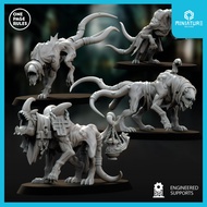 One Page Rules | Shadow Stalkers Hounds Pack of 5 w/75mm Oval Base for Tabletop Wargaming