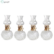 4X Indoor Oil Lamp,Classic Oil Lamp with Clear Glass Lampshade,Home Church Supplies