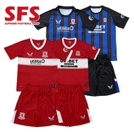 【SFS】 2025-26 Middlesbrough Jersey Football Soccer Jersey Kid and Adult  Kit（Top+shorts）