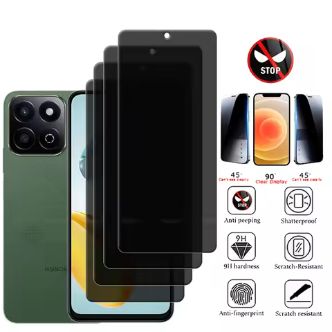 1/2/3/4Pcs For Honor X7C Glass Huawei Honor X7C Tempered Glass Protective Privacy Anti-Spy Cover Glu