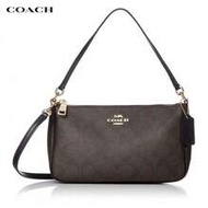 Coach Vintage Classic Monogram Coated Canvas Mahjong Bag Underarm Bag Shoulder Crossbody Bag Women's
