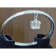 F0041: 999gelang perak, berat 27.15g/27.4g, saiz cincin: 58mm, lebar: 6.3mm