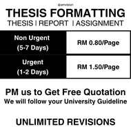 Servis Format Thesis / Thesis Formatting Services / Citation References[Free Quotation]