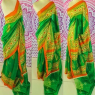 Soft Cotton Saree/Green