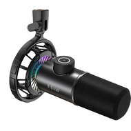 FIFINE ไมโครโฟน K658 USB-C Dynamic Mic RGB BK