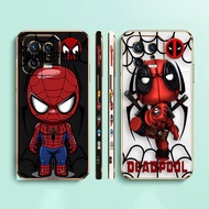 Cartoon MARVEL Spiderman Naughty Deadpool Side Printed E-TPU Phone Case For XIAOMI POCO F4 F3 M5 M4 X5 X4 X3 C40 F5 F1 REDMI K50 K40 NOTE 12 11 10 S GT PRO PLUS NFC Gaming Turbo 5G