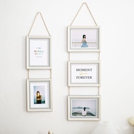 Wooden Photo Frame Photo Frame Combination Photo Frame Wall-Mounted Photo Frame Horizontal Straight 