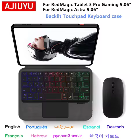 Magic Keyboard For RedMagic Tablet 3 Pro Gaming Tablet Case Funda for ZTE Nubia RedMagic Astra / Gam