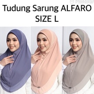 SIZE L - Alfaro Tudung sarung instant berdagu