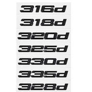 3D ABS Black Logo 316d 318d 325d 328d 330d 320d Emblem Letters Sticker Car Trunk Badge For BMW E90 E
