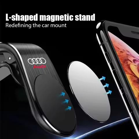 Magnetic Car Phone Holder Metal Stand Accessories For Audi Sline A1 A3 A4 A5 A6 A7 A8 B5 B6 B7 B8 C5
