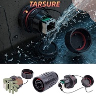 TARSURR RJ45 Connector, IP67 Waterproof Shielded Ethernet Socket, Professional Dual Head CAT6 Dust C