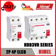 HIMEL HDB3VR 2P 4P ELCB RCCB 30mA 100mA 300mA