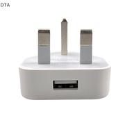 DTA Mobile Phone Charger Universal Portable 3 Pin USB Charger UK Plug  With 1 USB Ports Travel Charging Device Wall Charger Travel Fast Charging Adapter DT