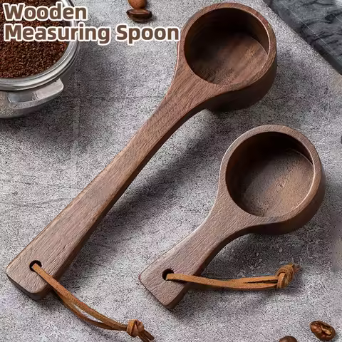 Personalised Logo Wooden Measuring Spoon Set Tea Coffee Scoop Sugar Spice Measure Spoon Kitchen Tool