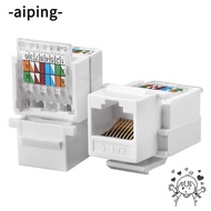 AIPING Module Coupler, Tool-Less White RJ45 Ethernet Module, UTP  Connector Cat5e Cat6  Panel