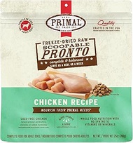 Primal Freeze Dried Dog Food, Pronto Mini Nuggets, Chicken; Scoop & Serve, Complete & Balanced Meal;
