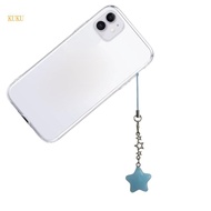 【KUKU*】 Stylish Heart shaped Keychain Phone Charm Keyring Cellphone Charm Perfect  for Girls Backpac