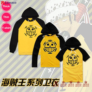 [niuc] Anime Cosplay One Piece Cosplay Costume Trafalgar Law Hoodies T-shirt Masquerade Clothes Top Coat for Man Women