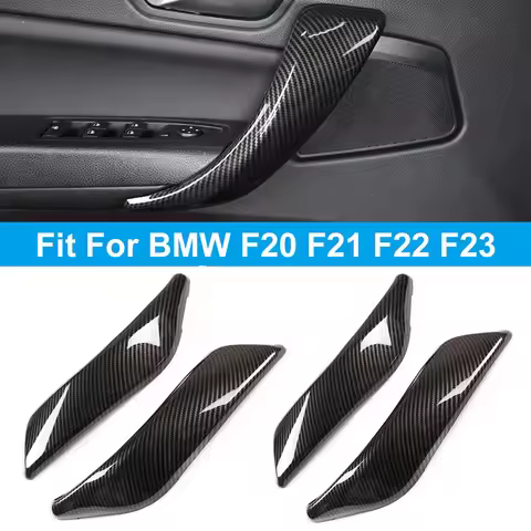2/4Pcs For BMW 1 2 Series F20 F21 F22 F23 Carbon Fiber Style Interior Door Handle Panel Trim Cover L