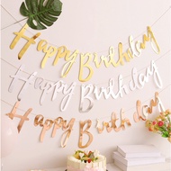 Happy Birthday Bunting Script Cursive Banner Birthday Banner Script Cursive Bunting Happy Party Need