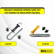 CRILIGHT MAXSON Spring Gate & Handle Gate (8m) Pintu Pagar Elektrik untuk Kebun Fencing Electric